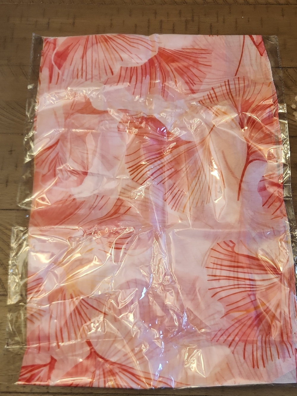 Pink & Coral Floral Scarf - Lightweight Sheer Print